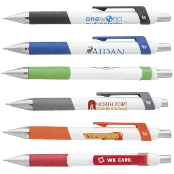 Souvenir ® Rize Grip Ballpoint Pen With Wide Barrel and Clip, Multi-Color